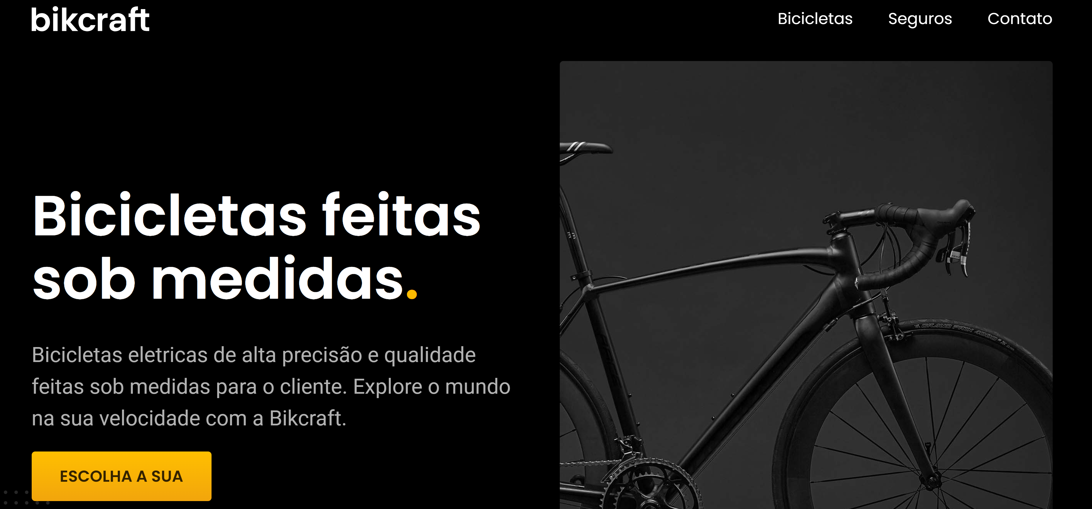 Projeto Bikcraft - Site de venda de bicicletas elétricas